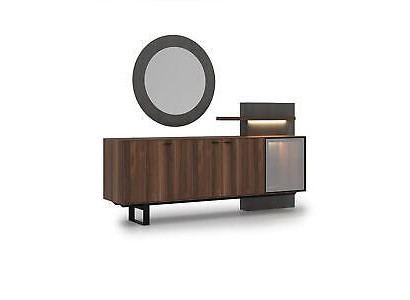 Luxe compleet set eetkamer dressoir met spiegel ontwerp moderne inrichting.