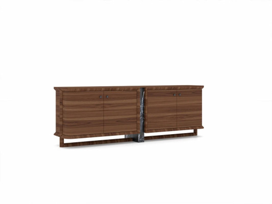 Luxe compleet dressoir met 2 spiegels Ontwerp houten kast Eetkamermeubelen