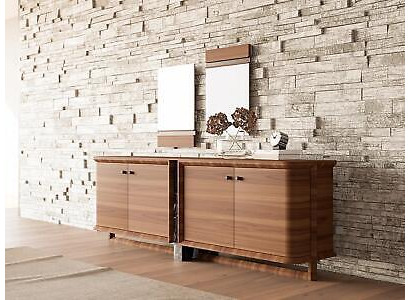 Luxe compleet dressoir met 2 spiegels Ontwerp houten kast Eetkamermeubelen