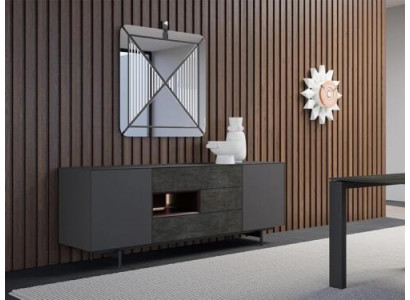 Modern eetkamer dressoir set met spiegel inrichting luxe design