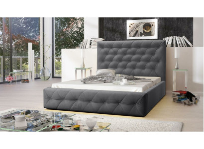 Modern houten designerbed, luxe meubels bedden, nieuw tweepersoonsbed slaapkamer.