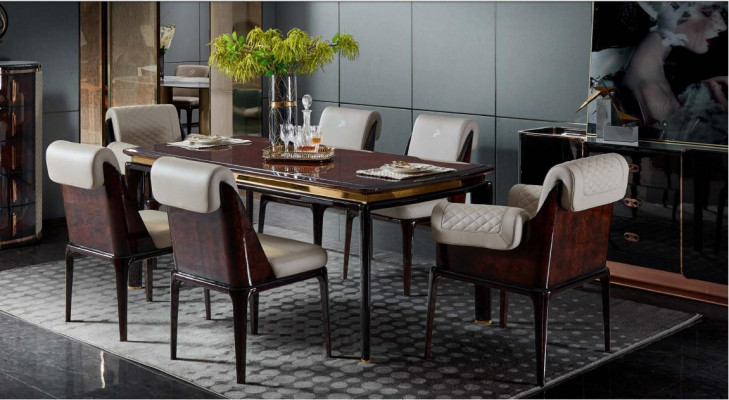 Eettafel Bruin Designer Tafels Modern Design Meubels Luxe Eetkamer