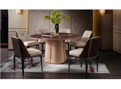 Groep luxe stoelenset Lehn design meubels Luxe eetkamer hout 4x stoelen