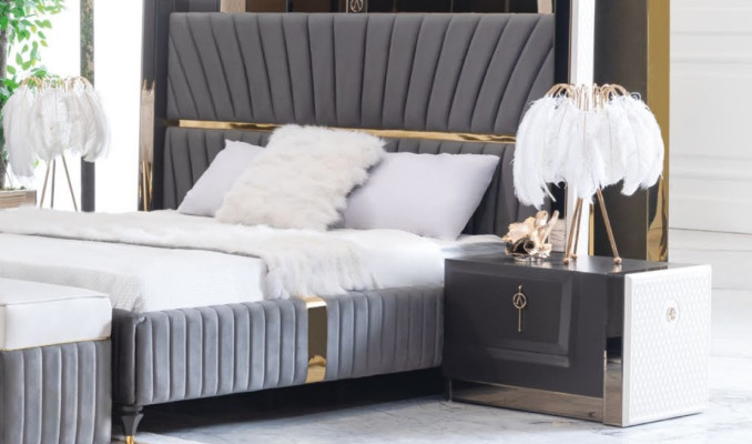 Nachtkastje Bijzettafel Tafel Houten Tafels Slaapkamer Meubels Nachtkastjes Grijs