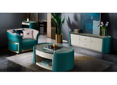 Sideboard Dressoir Kast rtv laagbord Turkoois Onderkast Meubels Woonkamer Nieuw