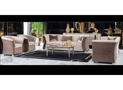 Moderne luxe elegante zitbank 3+3+1+1 zitter designbank gestoffeerde banken banken