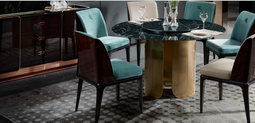 Stoel Blauw Eetkamer Moderne Stoelen Design Meubelen Luxe Ontwerper Inrichting Nieuw