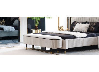 Voetenbank Bekleding Zitdesign Textiel Relax Luxe Voetenbank Bank Stof