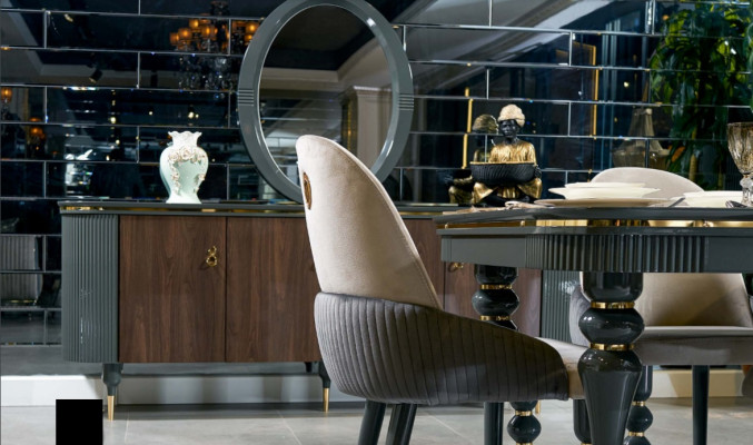 Eetkamer set Eetgroep Houten tafel Tafels Compleet 7-delig Set Eettafel 6x Stoelen