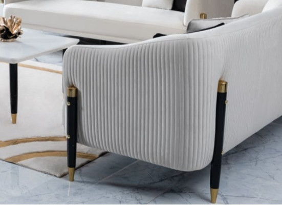 Bankstel Designbanken Bank Bank Fluweel Bekleding Zitplaatsen 3+3+1+1 Zits Bankstel