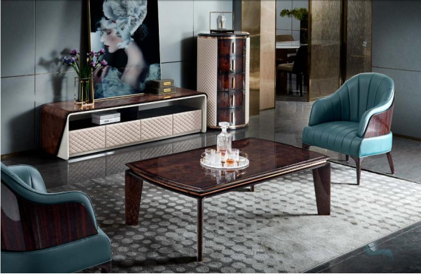 Salontafel Donkerbruin Hout Luxe Woonkamer Nieuw Modern Design