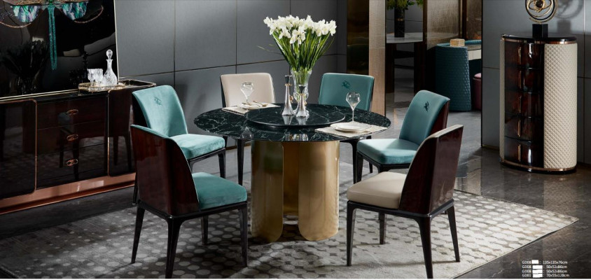 Stoel Blauw Eetkamer Moderne Stoelen Design Meubelen Luxe Ontwerper Inrichting Nieuw