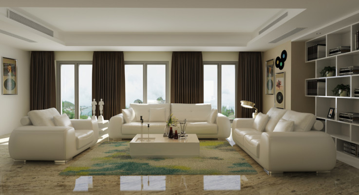Moderne Bankstel 3+2+1 Zits Set Design Bank Beklede Banken Bank