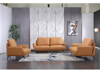 Leren bankstel bankstel deco 3+2+1 zits set gestoffeerde bankstel set bank