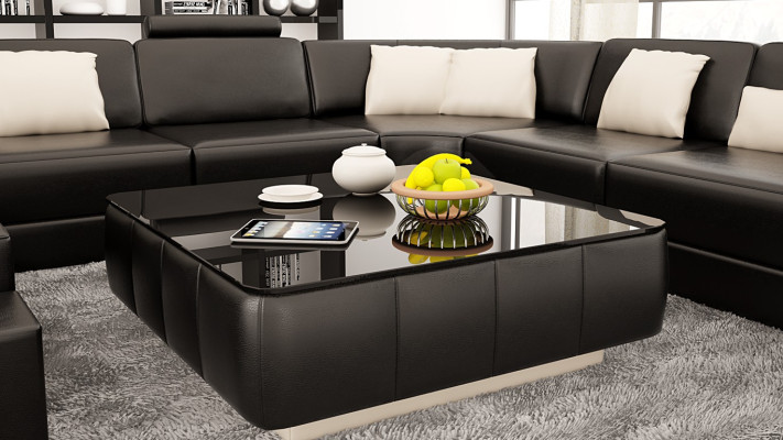 Lederen moderne bank woonlandschap ledersofa bankstel meubels sofa U-vorm nieuw