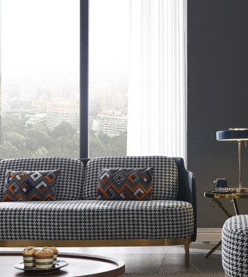 Sofaset 3-zits Set Design Bank Gestoffeerde Bank Moderne Luxe Nieuw