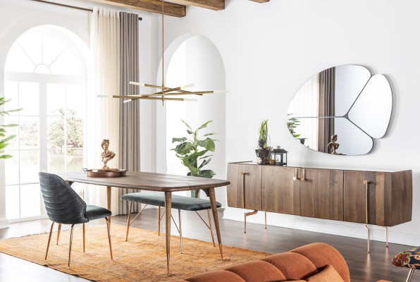 Eetgroep Eetkamer Eettafel Stoelen Dressoir Set 10-delig Hout Bruin