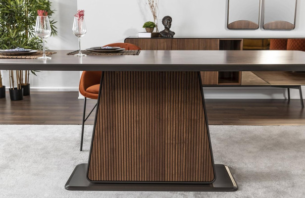 Eetgroep Eetkamer Eettafel Tafel Stoelen Set 7-delig Hout Bruin Nieuw