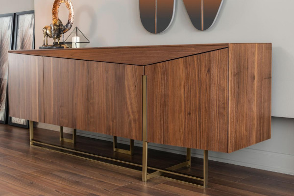 Sideboard Commode Dressoir Spiegel Hout Bruin Eetkamer Kasten Set