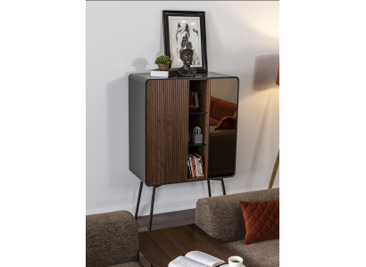 Retro dressoir bar kast woonkamer kasten hout wijnkast bruin