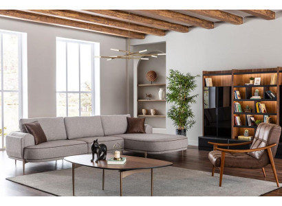 Stoffen hoekbank L-vorm bank stof Banken grijs Modern woonkamer meubels