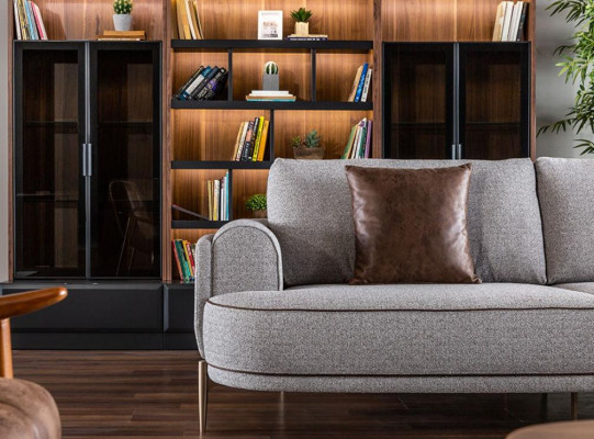 Stoffen hoekbank L-vorm bank stof Banken grijs Modern woonkamer meubels