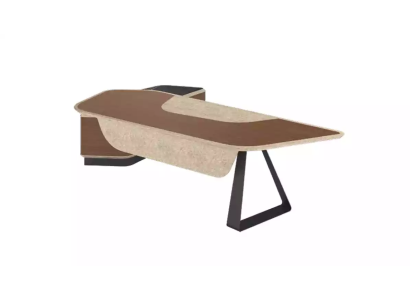 Moderne hoekbureau Kantoor meubels Directietafel Directeursbureau Bruin