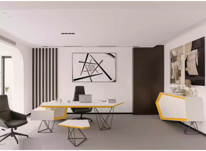 Werkkamer bureau Hoekbureau Salontafel Dressoir Modern Wit