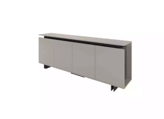 Grijze kantoorinrichting bureau dressoir kantoormeubilair Modern Hout