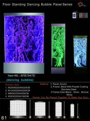 Watersäule waterwand Waterval LED Luxe Design Inrichting Metaal.