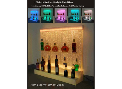 Led watermuur plank bar inrichting unieke rekken kast glas
