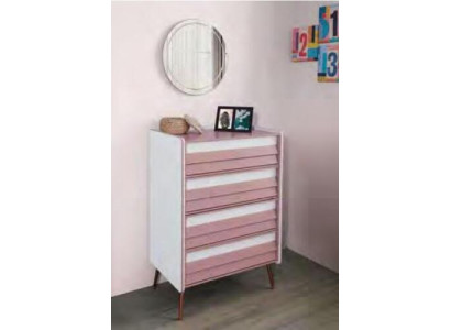 Kinderkamer Jeugdkamer Commode Kinderkast Twee kleuren Meubels Meisje Nieuw