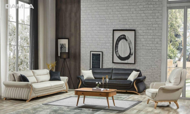 Bank Bank Bekleding 3+1 Zit Kunstleer Banken Fauteuils Zitcombinaties Ontwerp