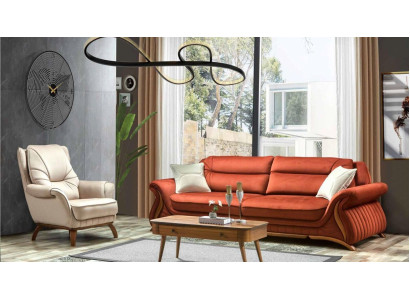 Bank Bank Bekleding 3+1 Zit Kunstleer Banken Fauteuils Zitcombinaties Ontwerp