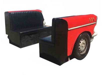 Dubbele Auto Bank Diner Bank Bank Auto Meubels VS Inrichting Decoratie Model Leder