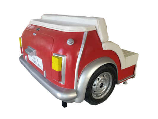 Retro Union Jack Bank Automeubel Garage Autobank Bank Gestoffeerde Tweezitsbank