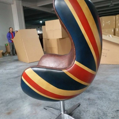 Stoel Loungestoel Vintage Draaistoel Chef Stoel Lounge Club Leder Jack