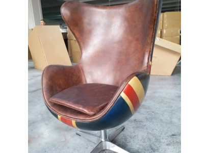 Stoel Loungestoel Vintage Draaistoel Chef Stoel Lounge Club Leder Jack
