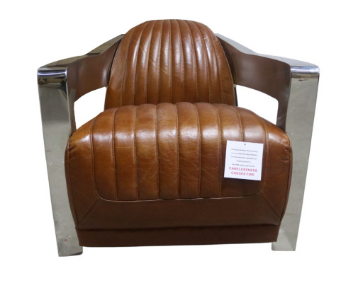 Fauteuil echt leer Design Vintage Design Fauteuil aviator meubels Leer