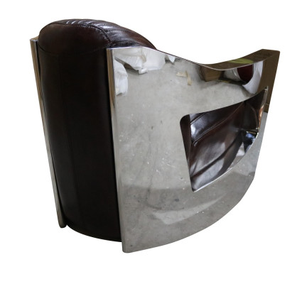 Lederen fauteuil Aviator clubfauteuil Art Deco loungestoel aviator