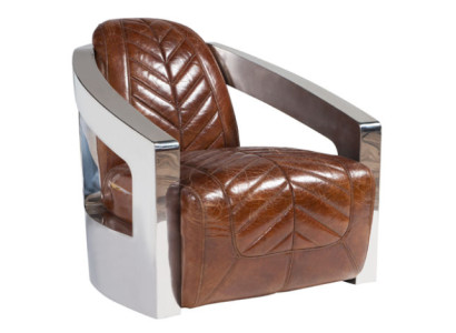 Vintage Retro Stoel Lederen Fauteuil Lounge Club Ontwerp Luxe Meubels Vliegtuig