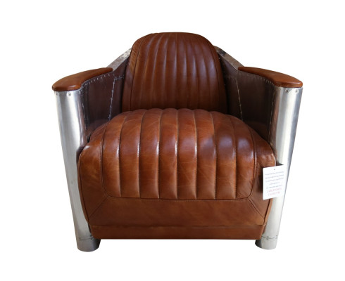 Ledersofa Sofa Bank Bekleding Eenzitterbanken Banken Vliegtuig Aviator Aluminium