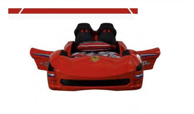 Kinderkamer Auto set Bed Kledingkast Commode Bureau Jongensmeubels 4-delig