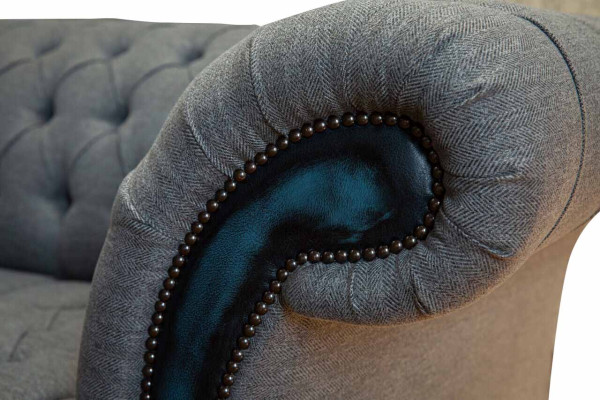 Chesterfield Bank Bekleden Designer Bankstellen Bankstel Driezits Grijs
