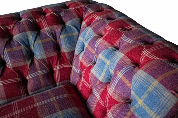 Chesterfield Moderne 3-zits Designer Bank Luxe Gestoffeerde Bank Stof Textiel Nieuw
