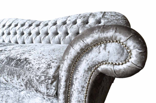 Chesterfield bank van textiel fluweel stof bank meubelontwerp 3-zits paars