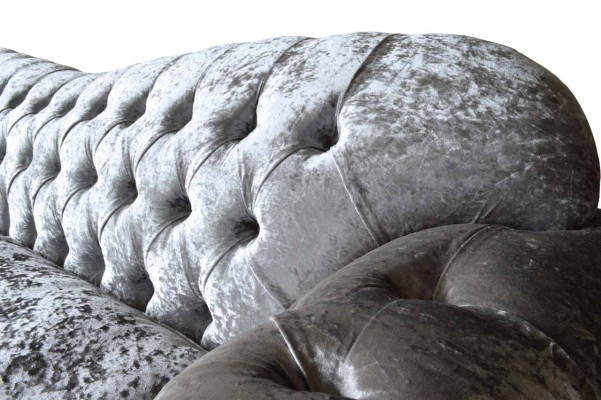 Chesterfield bank van textiel fluweel stof bank meubelontwerp 3-zits paars