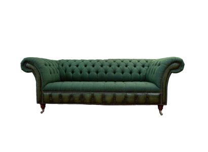 Chesterfield Bank 3-zits bank Bekleding Stof Leder Banken Textiel Nieuw