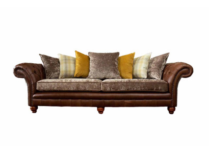 Sofa Bank 3-zits Design Bank Bekleding Textiel Klassiek Driezitter Nieuw