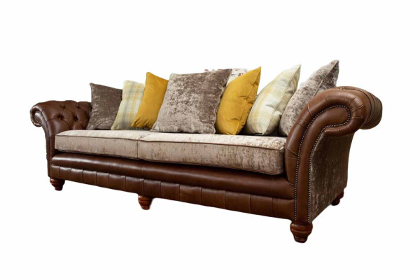 Sofa Bank 3-zits Design Bank Bekleding Textiel Klassiek Driezitter Nieuw